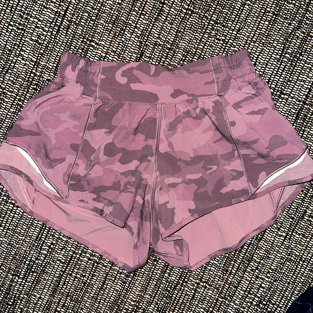 Pink Camo Lululemon hotty hot shorts